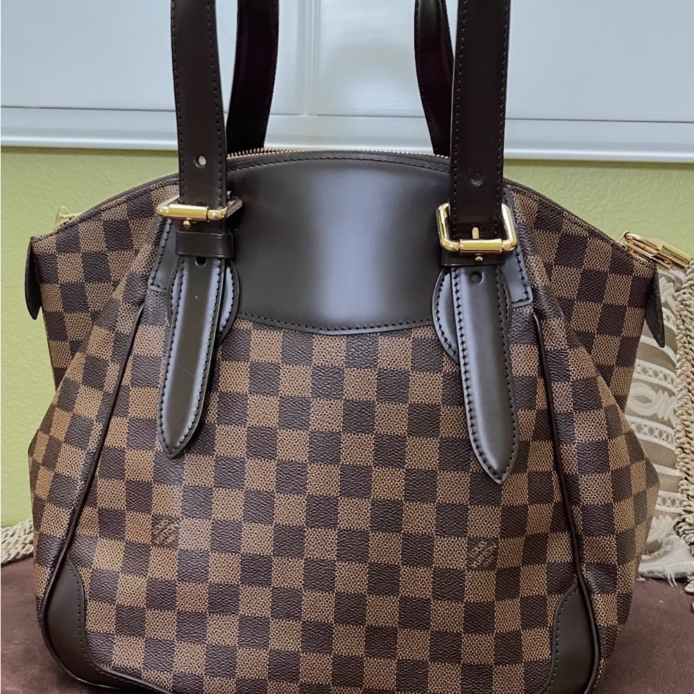 Louis Vuitton Brown Checkered Tote